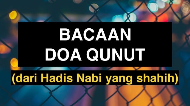 Doa Qunut Pdf